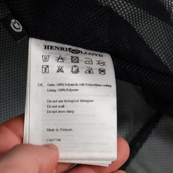 Henri Lloyd Jacket Mens Small Navy Blue Waterproof Full Zip Lightweight Marine - Picture 8 of 9